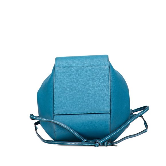 LOEWE Anagram Logo Hammock Mini Handbag/Shoulder Bag, 2-Way, Blue Leather, Wo... - Picture 3 of 8
